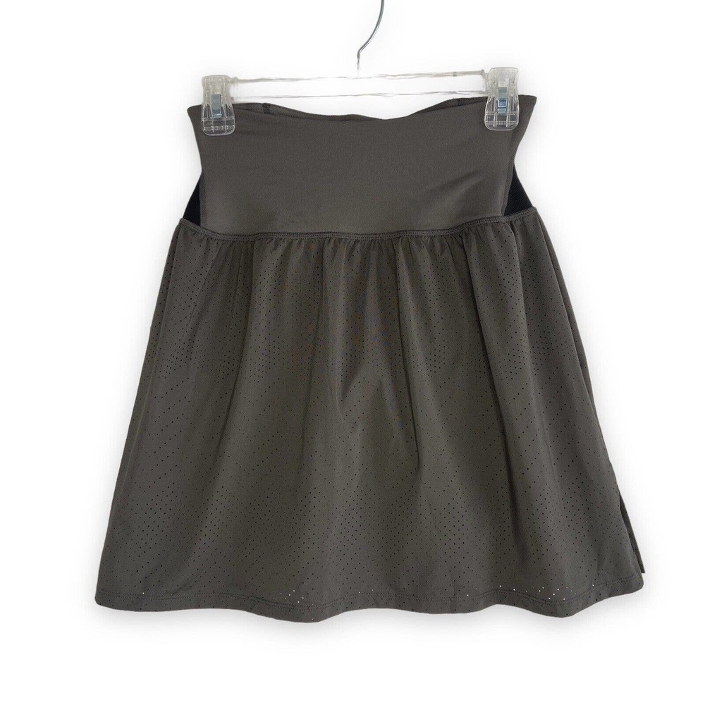 Tommie Copper Womens Medium Skirt Pro-Grade Lower Back Support Skort Gray Black